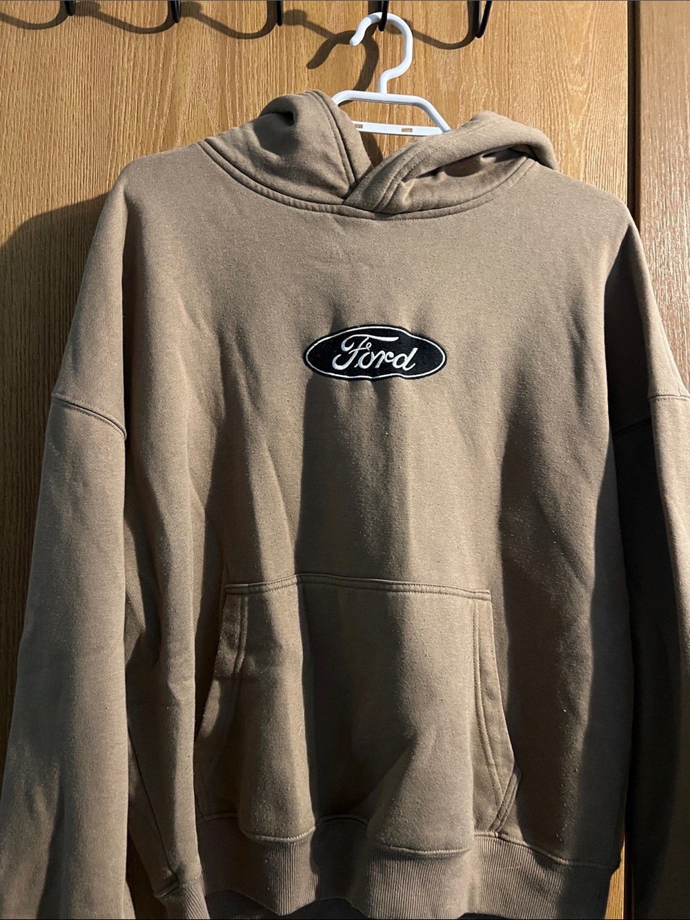 Ford women’s Crewneck Hoodie in Brown